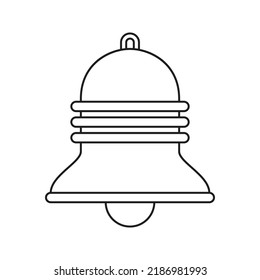 Bell isolated on white background. Vector illustration