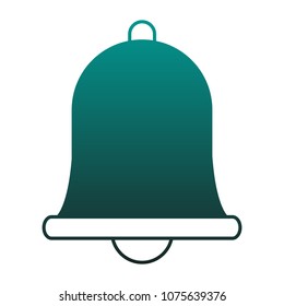 Bell isolated symbol on blue lines