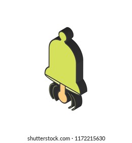 Bell isometric left top view 3D icon