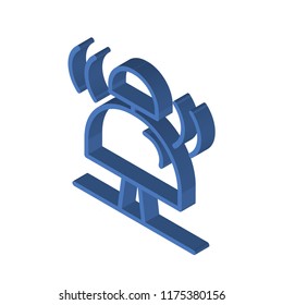 Bell isometric left top view 3D icon