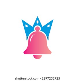 Bell King Logo Design Vector