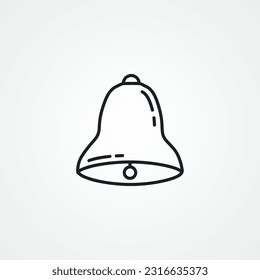 Icono de línea de la Campana, icono de línea de la Campana.