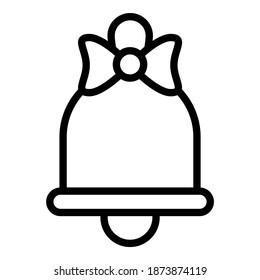 bell line icon, Christmas and celebrations. Outline symbol collection. Editable vector Design