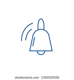 Bell line icon concept. Bell flat  vector symbol, sign, outline illustration.