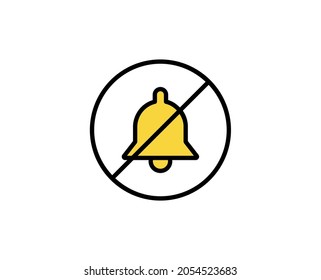 Bell line icon. High quality outline symbol for web design or mobile app. Thin line sign for design logo. Color outline pictogram on white background