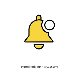 Bell line icon. High quality outline symbol for web design or mobile app. Thin line sign for design logo. Color outline pictogram on white background