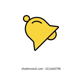 Icono de la línea de la Campana. Símbolo de esquema de alta calidad para diseño web o aplicación móvil. Firma de línea delgada para el logotipo de diseño. Pictograma de contorno de color sobre fondo blanco