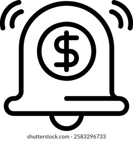 bell line icon illustration vector
