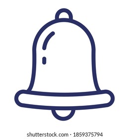 bell line icon, outline vector illustration.