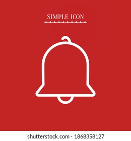 bell line icon, outline vector illustration.