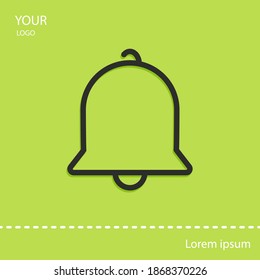 bell line icon, outline vector illustration.