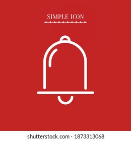 bell line icon, outline vector illustration.