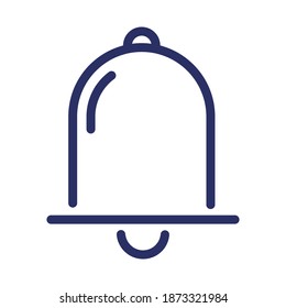 bell line icon, outline vector illustration.
