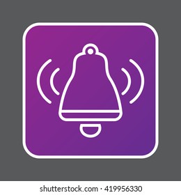 Bell line icon, outline vector logo illustration, linear pictogram