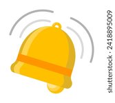 Bell line icon. Ringing, school, field, ringing, cow, sound, church, music, signal. Vector icon for business and advertising