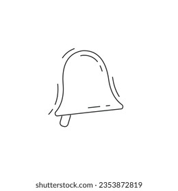 Bell line icon, Bell thin line icon.