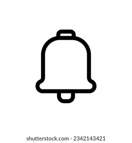 Bell line icon vector design template and ilustration with editable stroke