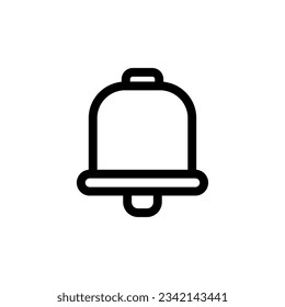 Bell line icon vector design template and ilustration with editable stroke