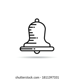 bell line icon vector illustration