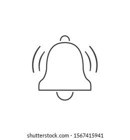 Bell line icon vector. Modern flat style
