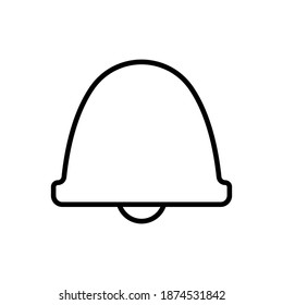 Icono de la línea de la Campana. Vector de fondo blanco
