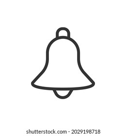 Bell line icon. Web symbol for web and apps. Sign design in outline style. Bell stroke object.