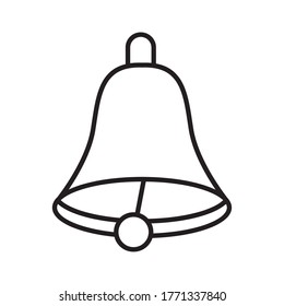 Bell line style icon design, Ring alert alarm call jingle handbell object sound and music theme Vector illustration