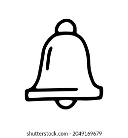 bell line vector doodle simple icon design