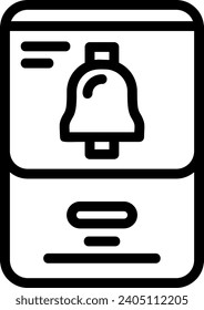 Bell Line Vector Icon Design