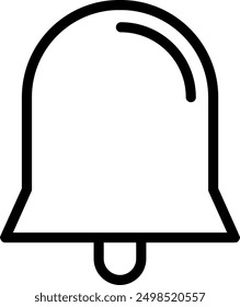 Bell Line Vector Icon Design