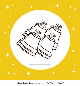 bell line vector illustration for sticker, wallpaper, pettern, motion aset, music illustration, merchandise apparel and clothing