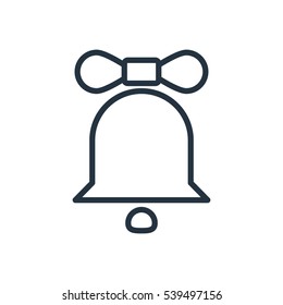 bell line web icon on white background