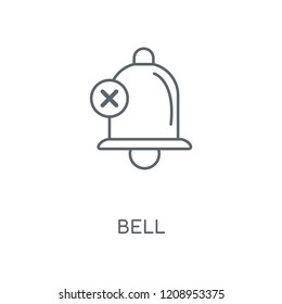 Bell linear icon. Bell concept stroke symbol design. Thin graphic elements vector illustration, outline pattern on a white background, eps 10.