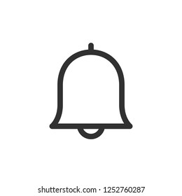 Bell. linear icon. Line with editable stroke