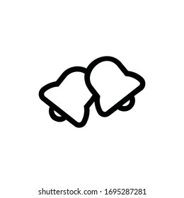 Bell, linear style sign for mobile concept and web design.