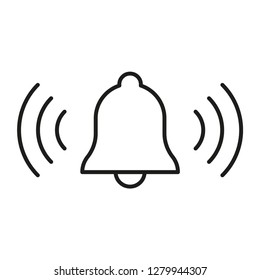 Bell linear vector icon