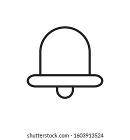 Bell linear vector icon, alarm symbol