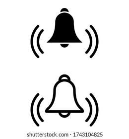 Bell linear vector icon. alarm illustration sign. alert symbol. doorbell logo.