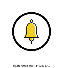 bell logo design in a circle