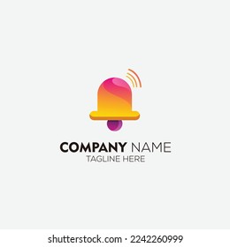 bell logo design gradient color icon 