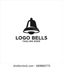 Bell Logo Design Silhouette Icon Vector