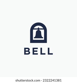 bell logo design vector silhouette illustration