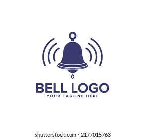 Bell logo or icon design on white background, Vector illustration.