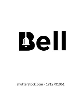 bell logo with letter bell vector icon illustration design isolated background