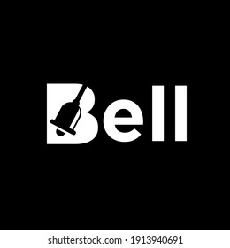 bell logo with letter bell vector icon illustration design isolated background	