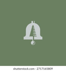Logo de Bell con espacio negativo de pino