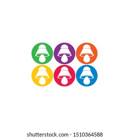 Bell logo template vector icon illustration