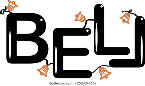 BELL LOGO- in text , the bell are around the letter to make them jingle...