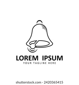 bell logo vector icon illustration design template. logo suitable for notification, farmer, and brand company