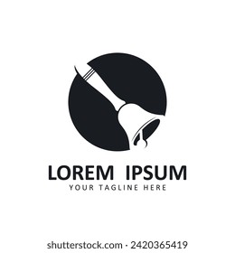 bell logo vector icon illustration design template. logo suitable for notification, farmer, and brand company